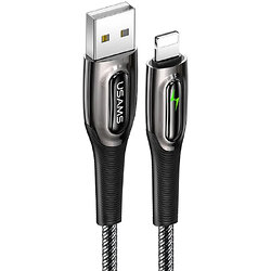 Кабель Usams US-SJ469 USB - Lightning (M/M), 1.2 м, Black (SJ469USB01)