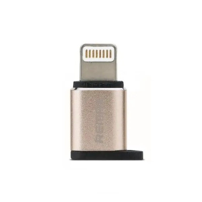 Адаптер Remax RA-USB2 Visual microUSB-Lightning Gold (6954851289814) Адаптер Remax RA-USB2 Visual microUSB-Lightning Gold (6954851289814)