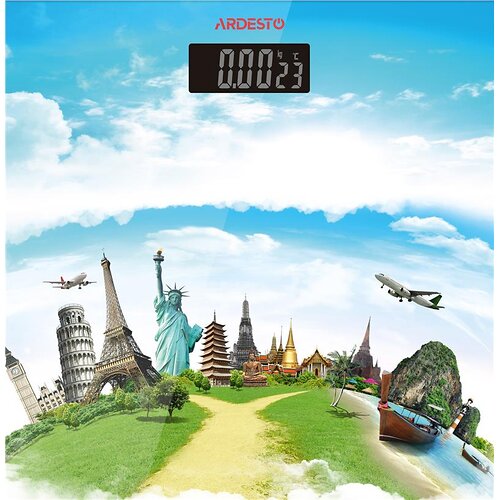 Ваги ARDESTO підлогові Travel, 150кг, AAAx2 в комплекті, скло, багатокольорові