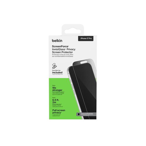 Захисне скло Belkin для iPhone 17 Pro, Privacy TemperedGlass (1 Pack)