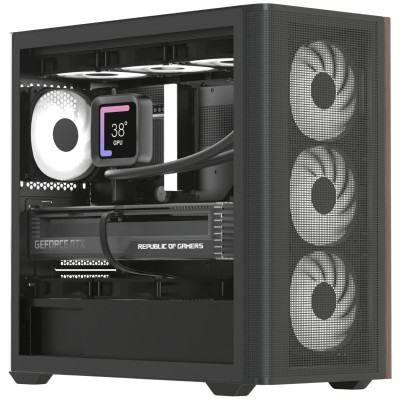 Корпус AeroCool D301A-G-BK-v2 (ACCS-DS03043.11) Black без БЖ