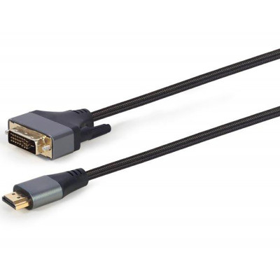 Кабель Cablexpert HDMI - DVI (M/M), двусторонний, 18 + 1 pin, 1.8 м, Black (CC-HDMI-DVI-4K-6)