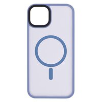 Чохол 2Е Basic для iPhone 15 Plus, Soft Touch MagSafe Cover, синій світлий