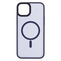 Чохол 2Е Basic для iPhone 15 Plus, Soft Touch MagSafe Cover, синій темний