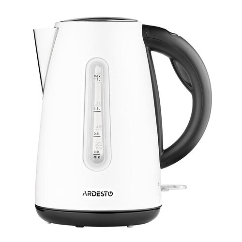 Електрочайник ARDESTO 1.7л, Strix, метал, білий