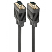 Кабель Cablexpert VGA - VGA (M/M), двойное экранирование, с 2-мя ферритами, 1.5 м, черный (CCB-PPVGA-1.5M)