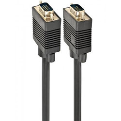 Кабель Cablexpert VGA - VGA (M/M), двойное экранирование, с 2-мя ферритами, 1.5 м, черный (CCB-PPVGA-1.5M)
