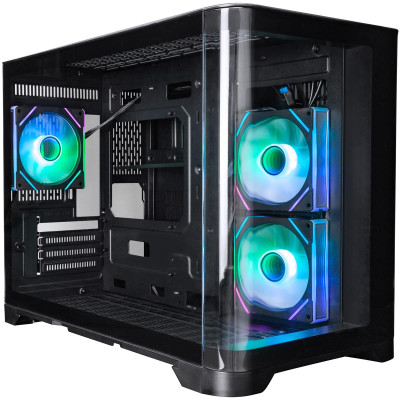 Корпус 1stPlayer UV6-BK-2FC7R-1FC7 Black без БЖ