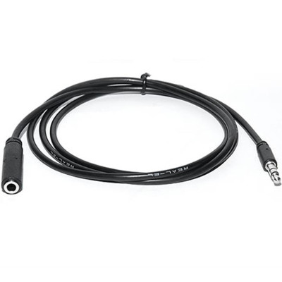 Аудіо-кабель REAL-EL Audio Pro 3.5 мм - 3.5 мм (M/F), 1 м, чорний (EL123500041)