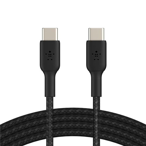 Кабель Belkin USB-C > USB-C заряджання/синхронізації 60Вт PD, 1м, плетений, чорний