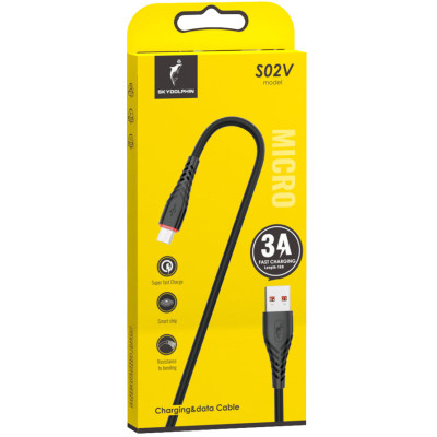 Кабель SkyDolphin S02V USB - micro USB (M/M), 1 м, Black (SDUSB-000591)