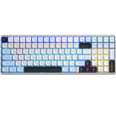 Беспроводная клавиатура Aula S100pro Brown Switch White/Black (6948391205755)