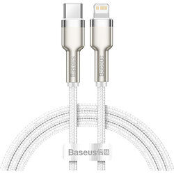 Кабель Baseus Cafule Metal USB-C - Lightning (M/M), 1 м White (6953156202078)
