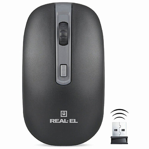 Беспроводная мышь REAL-EL RM-303 Black/Grey