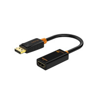 Переходник Cabeltime DisplayPort – HDMI V 2.0 (M/F), 0.2 м, (1920*1080p)/60HZ, Black (CP22B)