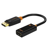 Адаптер Cabletime DisplayPort - HDMI (M/F), 0.2 м, Black (CP21B)