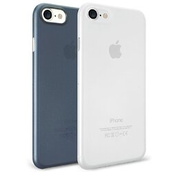 Комплект чохлів O!coat 0.3 Jelly 2 in 1 case for iPhone 7/8 Clear and Dark Blue