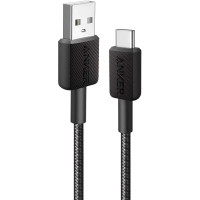 Кабель Anker 322 USB-A - USB-C 1.8 м, Black (A81H6G11)