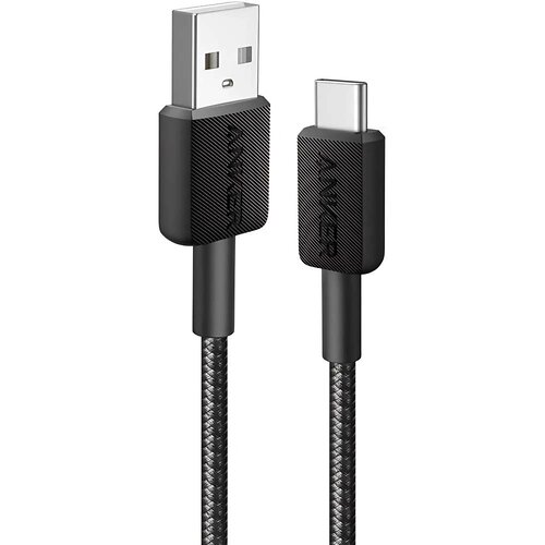 Кабель Anker 322 USB-A - USB-C 1.8 м, Black (A81H6G11)
