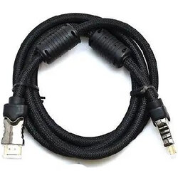Кабель Gresso H3003 HDMI - HDMI (M/M), 2 ферита, оплетка, 1.8м, круглый (2000700002104)