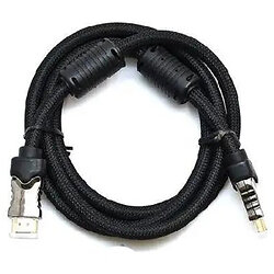 Кабель Gresso H3003 HDMI - HDMI (M/M), 2 ферити, обплетення, 3 м, круглий (2000700002173)