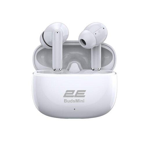 Навушники TWS 2E BudsMini, BT 6.0, IPX4, SBC, Touch control, Mic, білий