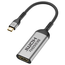 Адаптер Promate MediaLink-8K USB Type-C - HDMI (M/F) Grey
