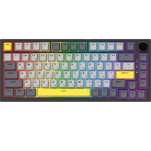 Клавіатура Ajazz AK820 Sea Salt Switch Black USB-C (AK820-SS-BGY)
