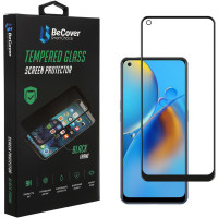 Защитное стекло BeCover для Oppo A74 4G Black (706656)