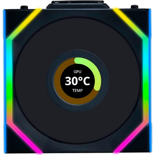 Вентилятор Lian Li Uni Fan SL Wireless LCD Reverse 120-1 Black (G99.12RSLLCD1W1B.00)