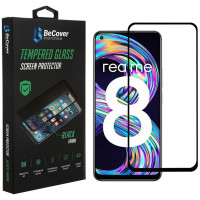 Защитное стекло BeCover для Realme 8/8 Pro Black (706684)