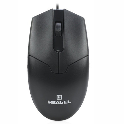 Мышь REAL-EL RM-208 Black (EL123200030)