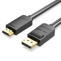 Кабель Vention DisplayPort - HDMI (M/M), 2 м, Black (HADBH)