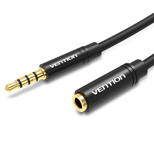 Кабель-удлинитель Vention 3.5 мм - 3.5 мм (F/M), 1 м, Black (BHCLF)