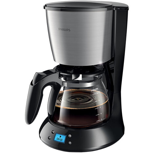 Кавоварка Philips крапельна Daily Collection 1.2л, мелена, чорно-сріблястий