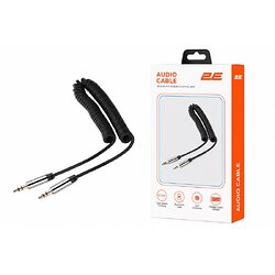 Кабель 2E jack 3.5 > jack 3.5 (M/M) 1.8м, чорний
