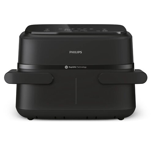 Мультипіч Philips Ovi Flex Dual 2450Вт, чаша-3+3л, сенсорне управл., 2 контейнера, 6 авто. програм, пластик, чорний