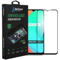 Защитное стекло BeCover для Realme C11 2021 Black (708153)