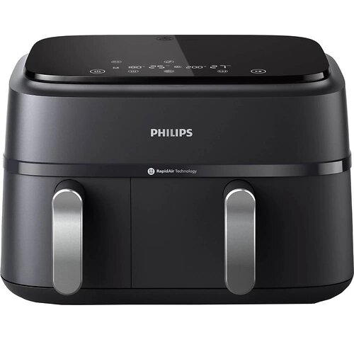 Мультипіч Philips Ovi Dual Series 3000 2750Вт, чаша-6+3л, сенсорне управл., 2 контейнера,8 авто. Програм, пластик, чорний