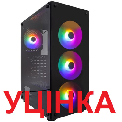 Корпус 1stPlayer V3-B-BK-4F1 Black без БЖ