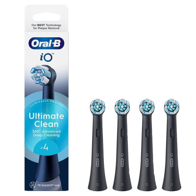 Насадка для зубної електрощітки Braun Oral-B iO RB CBF-4 Ultimate Clean Black (4 шт)