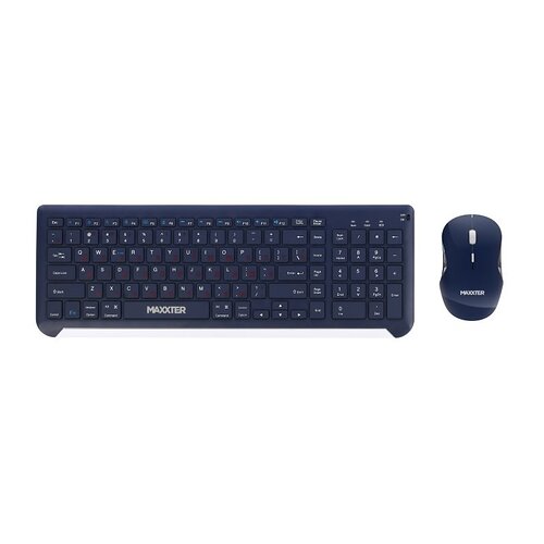 Комплект (клавиатура, мышь) беспроводной Maxxter KMS-WCM-01BL-UA Dark Blue