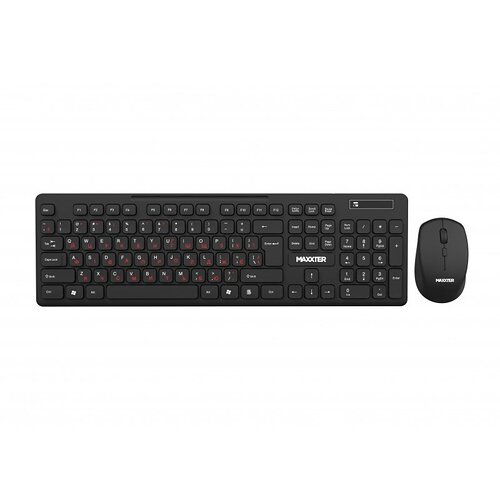 Комплект (клавиатура, мышь) беспроводной Maxxter KMS-WCM-02B-UA Black
