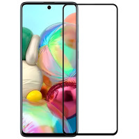 Защитное стекло для Samsung Galaxy A71 SM-A715/A72 SM-A725/Note 10 Lite SM-N770 Black, 0.3мм, 4D ARC, Люкс (Z14829) без упаковки
