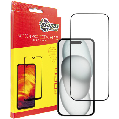 Защитное стекло Dengos для Apple iPhone 15 Pro Black Full Glue (TGFG-320) Защитное стекло Dengos для Apple iPhone 15 Pro Black Full Glue (TGFG-320)