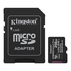 Карта пам`яті MicroSDXC 256GB UHS-I Class 10 Kingston Canvas Select Plus R150MB/s + SD-адаптер (SDCS3/256GB)
