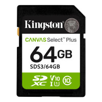 Карта памяти SDXC 64GB UHS-I Class 10 Kingston Canvas Select Plus R100MB/s (SDS3/64GB)