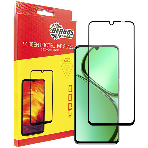 Защитное стекло Dengos для Realme C63 Black Full Glue (TGFG-370)