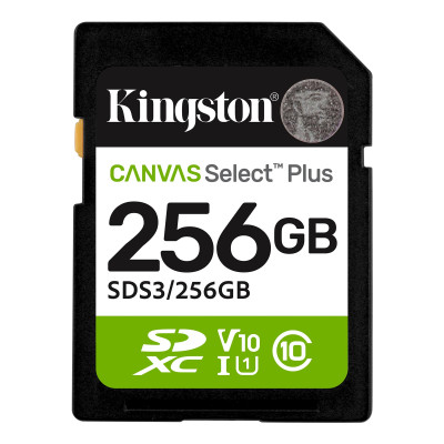 Карта пам`яті SDXC 256GB UHS-I Class 10 Kingston Canvas Select Plus R150MB/s (SDS3/256GB)