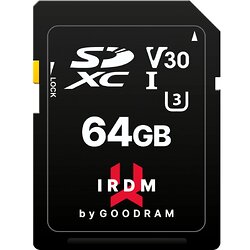 Карта памяти SDXC 64GB UHS-I/U3 Class 10 Goodram IRDM S3A0 R100/W40MB/s (IR-S3A0-0640R12)